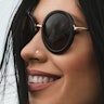 Nose screw made of solid 14k gold with leaf Body Jewelry