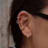 Seamless ring made of 14k gold Piercings
