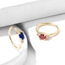 Seamless ring with oval gem in a variety of colors Piercing Jewelry