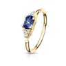 Seamless ring with oval gem in a variety of colors Piercing Jewelry
