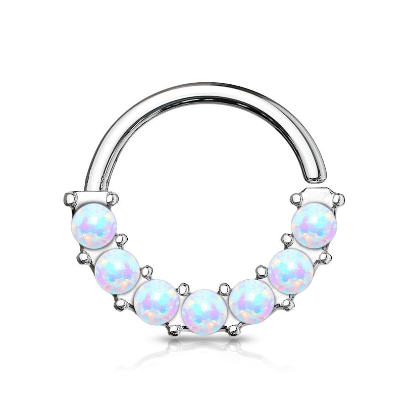 Ring with opal stones at the front Body Jewelry