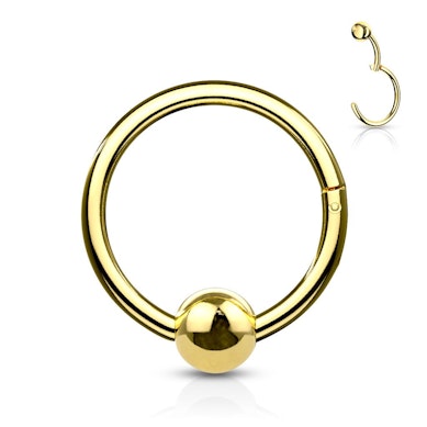 Captive bead ring with hinge.-