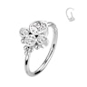 Twist ring with round stone ball cluster design Body Piercing