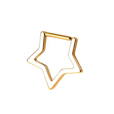 Star titanium clicker ring