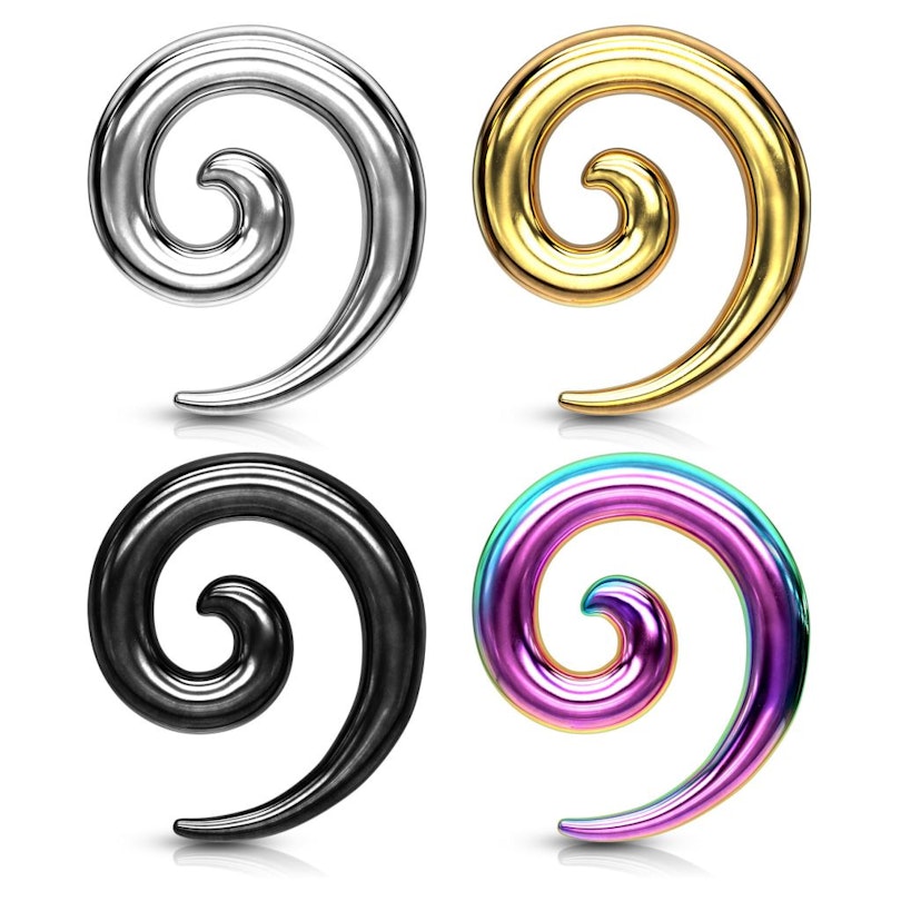 Spiral taper made of surgical steel Piercings