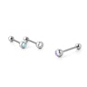 Tongue barbell made of surgical steel in your choice of gem color Body Piercing