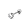 Tongue barbell made of surgical steel in your choice of gem color Piercing