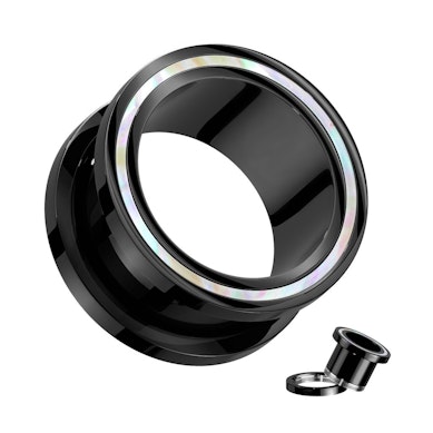 Black Tunnel with mother of pearl edge