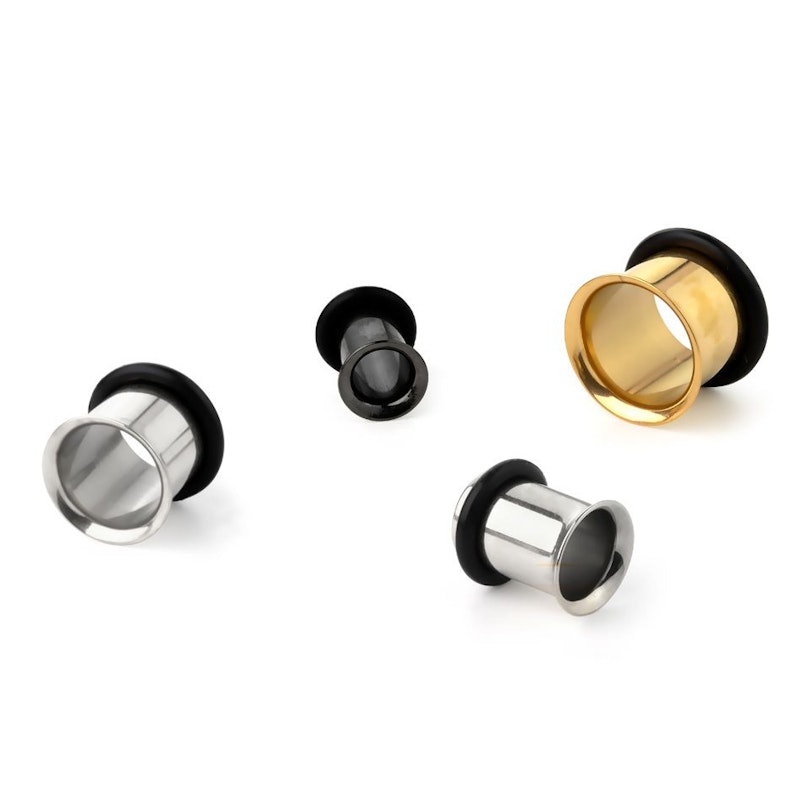 Tunnel made of surgical steel with o-ring Piercing Jewelry