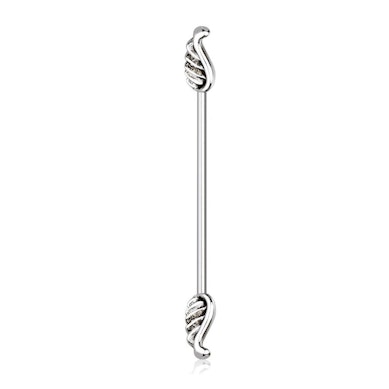 Industrial barbell with wings