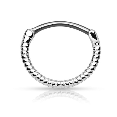 Septum clicker with twisted wire