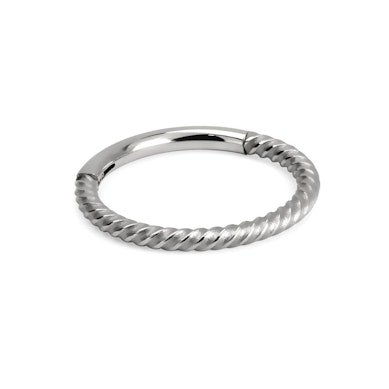 Hinged ring with twisted wire