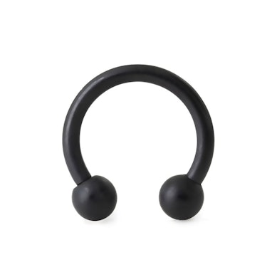 Circular barbell in black matte color