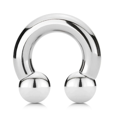 Large circular barbell internally threaded