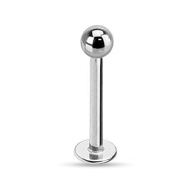 Labret titanium made internally threaded