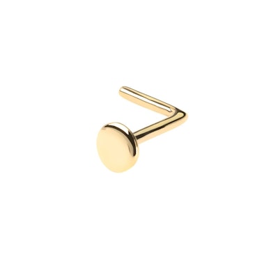 Nose ring made of 14k gold with flat top