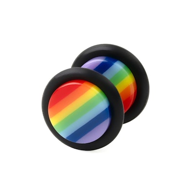 Fake plug rainbow colored