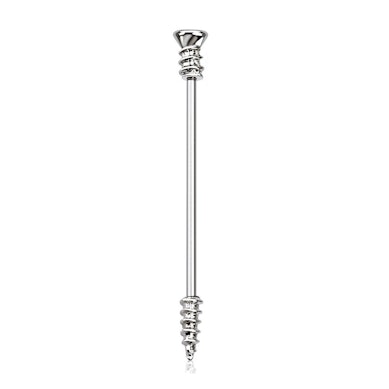 Industrial barbell with screw form