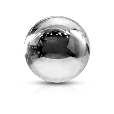 Ball with thread made of titanium
