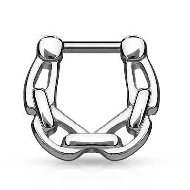 Septum clicker από χειρουργικό ατσάλι με σταθερή αλυσίδα