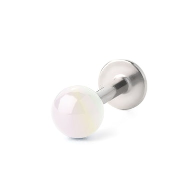 Labret with metallic ball