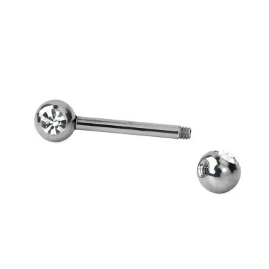 Titanium nipple piercing barbells 14g bars black glitter ball ends 6mm –  Siren Body Jewelry