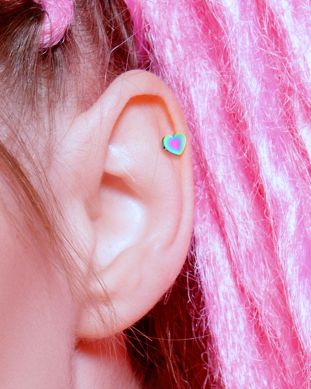 Barbell piercing ear sale