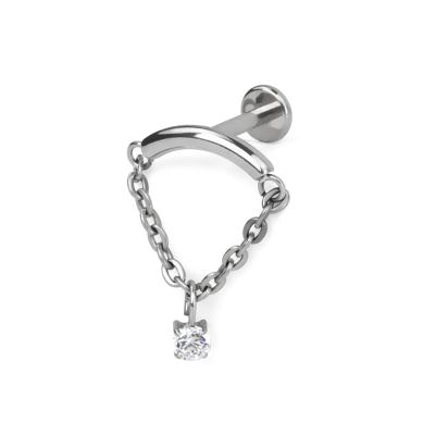 Lab-Created Bubble Up Chained Push Pin Flat Back – STONE AND STRAND