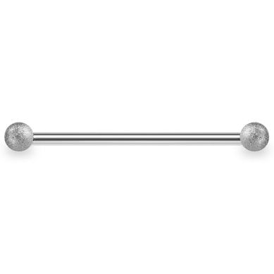 Straight barbell with diamond look
