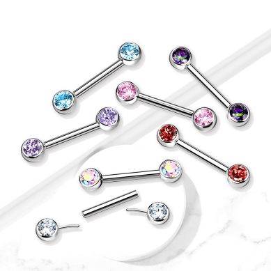 Small barbell nipple piercing online
