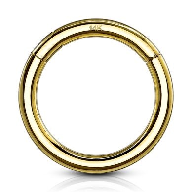 Hinged segment ring made of 14k gold
