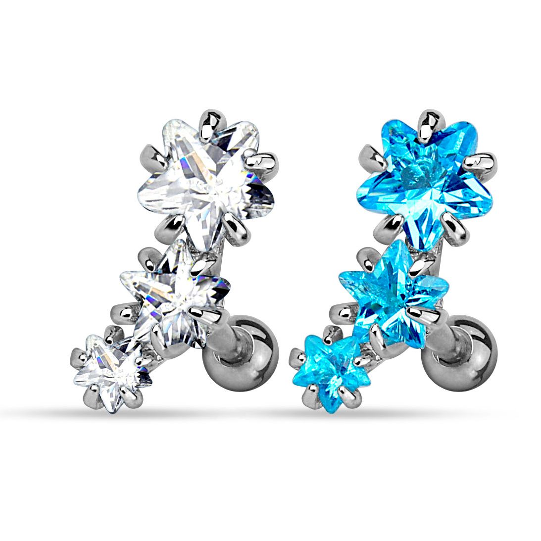 Helix barbell with three stars