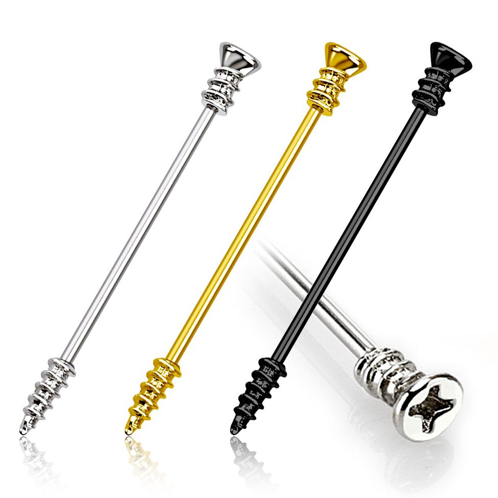 Industrial barbell with screw form