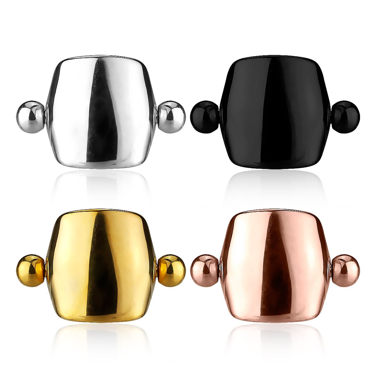 Helix piercing jewelry with shield