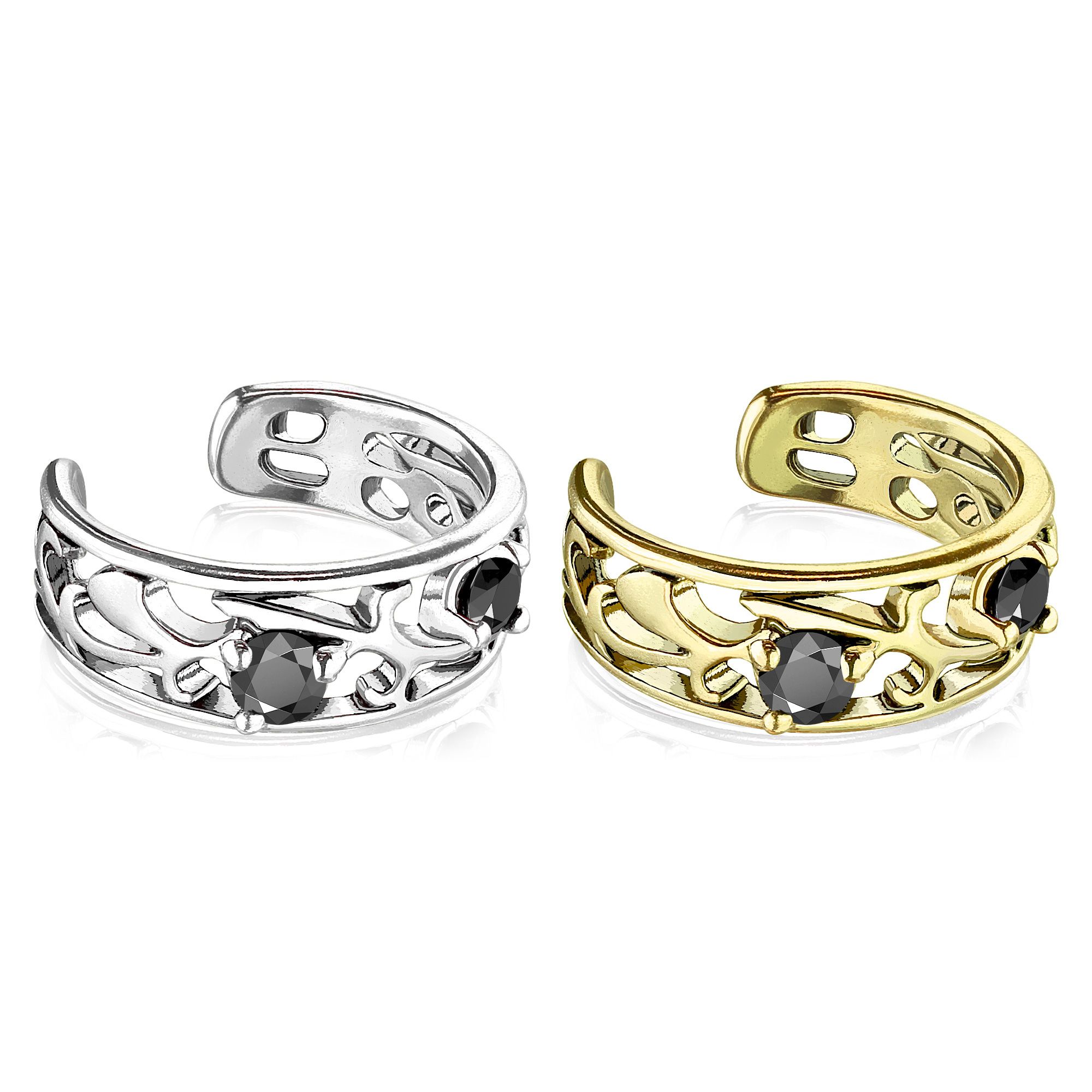 Ear cuff με φιλιγκράν σχέδιο με διακλαδώσεις