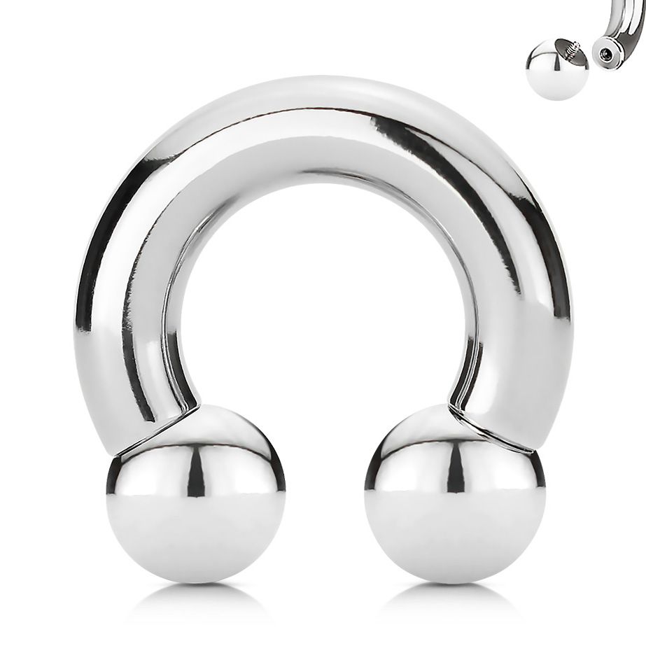 Large circular barbell internally threaded