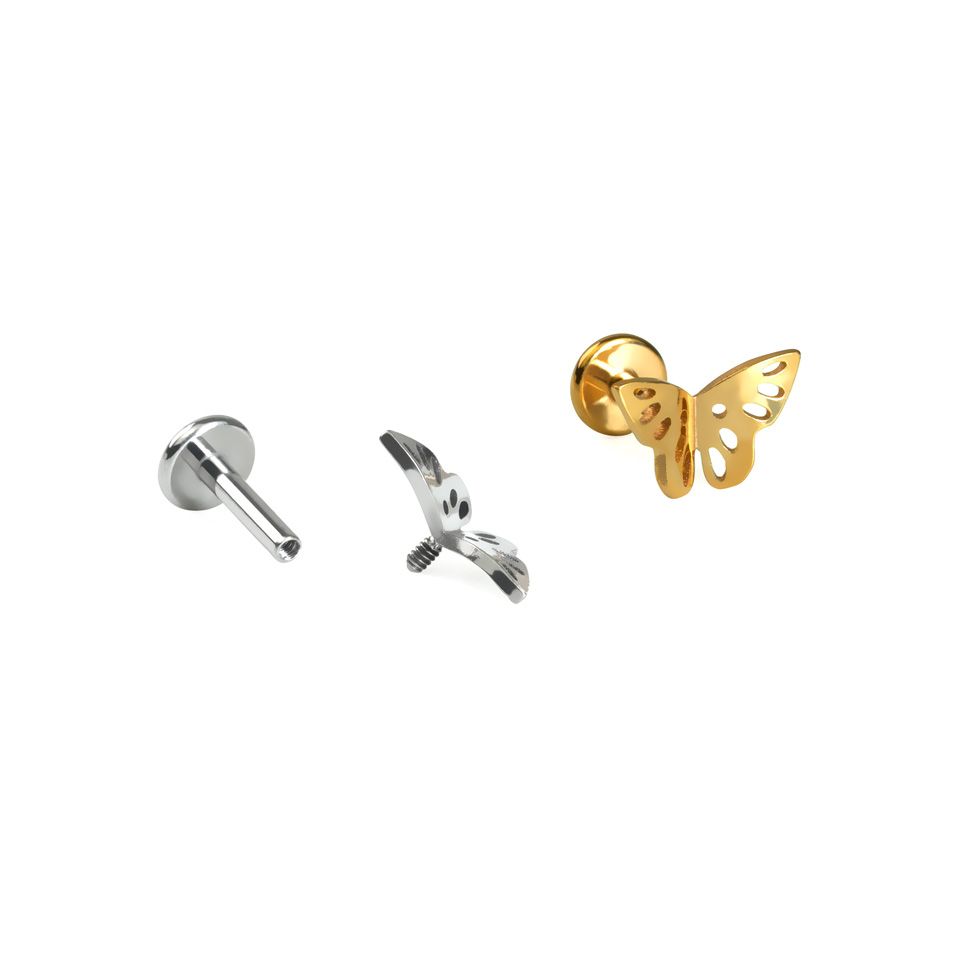 Labret πεταλούδα σε τιτάνιο