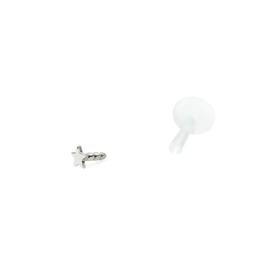 Labret αστέρι στην κορυφή από 14Κ χρυσό