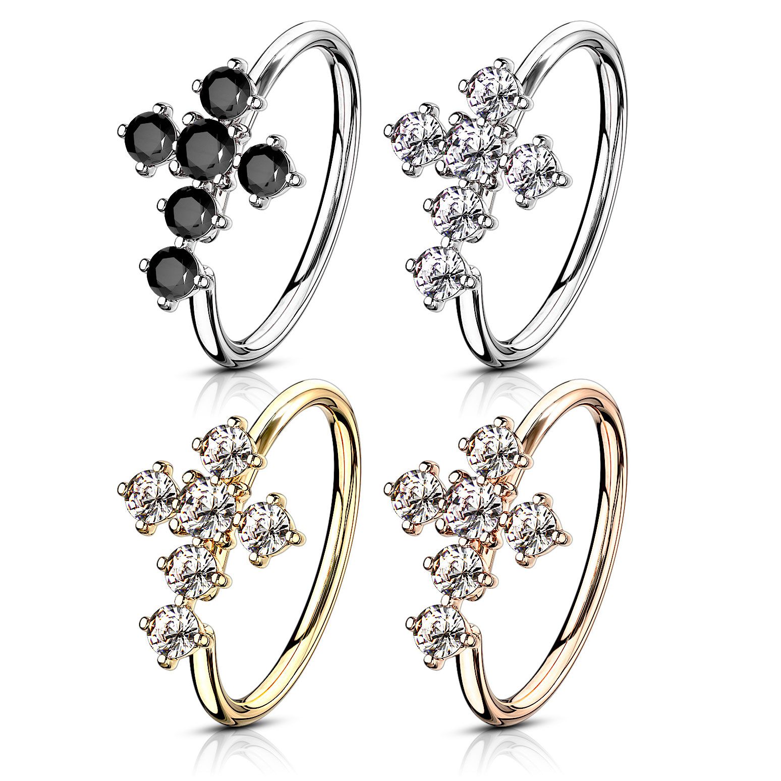 Ring with studded cross