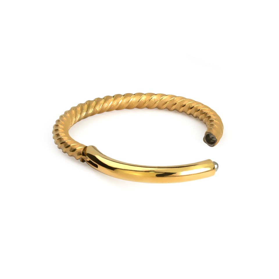 Hinged ring with twisted wire