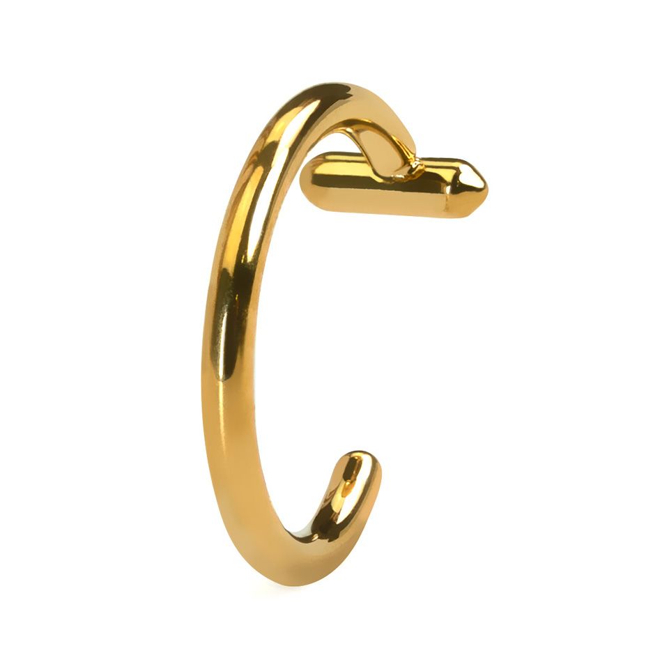 Open huggie ring with bar stopper
