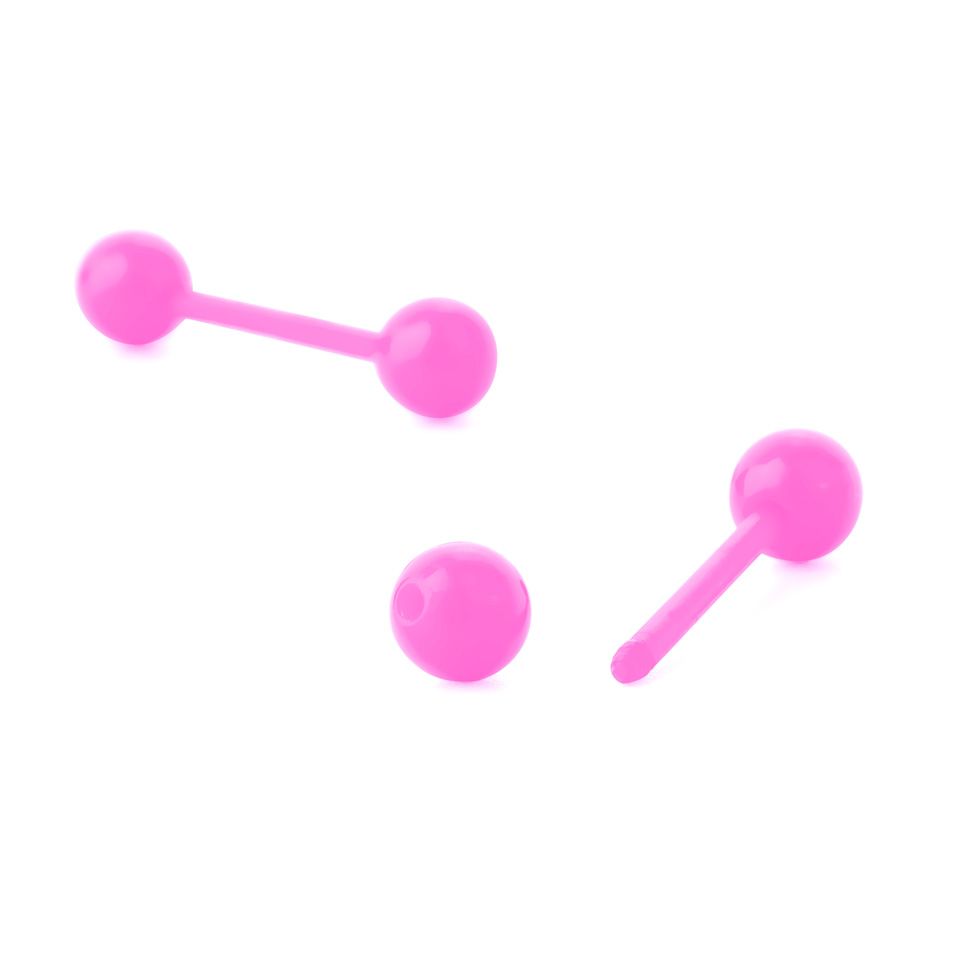 Tongue barbell made of ptfe in your choice of color