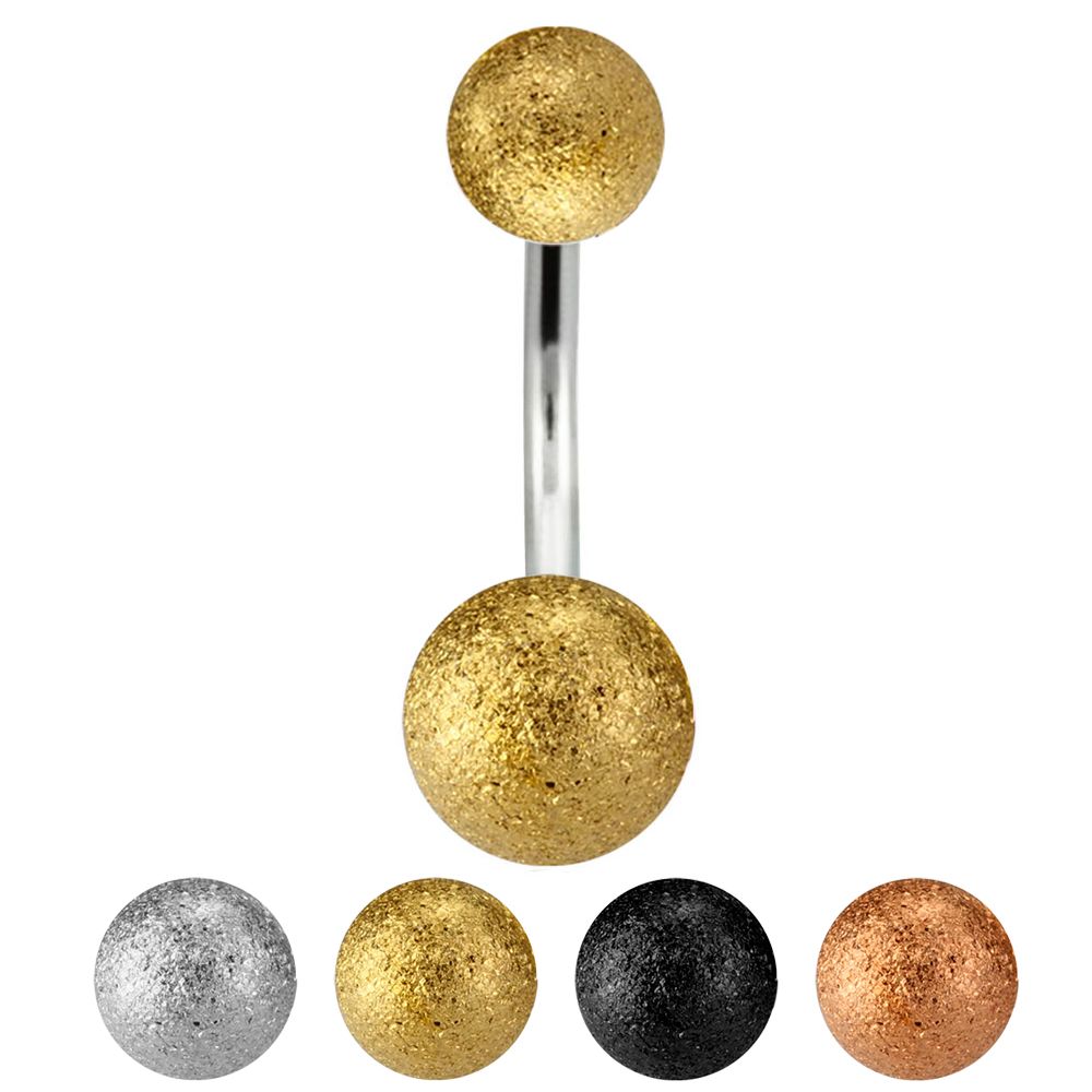 Belly button ring with diamond look