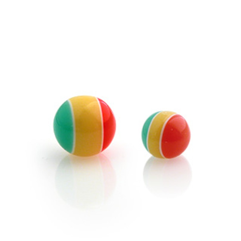 Piercing ball made of acrylic with rasta colors Body Jewelry