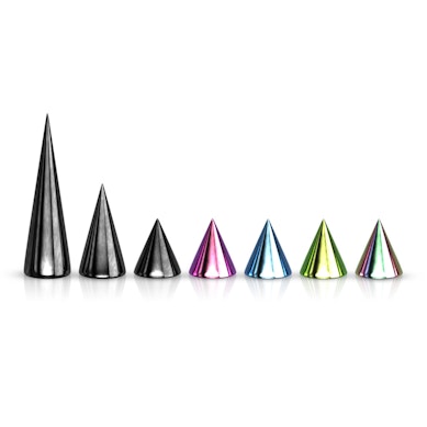 Replacement spikes in different colors and sizes