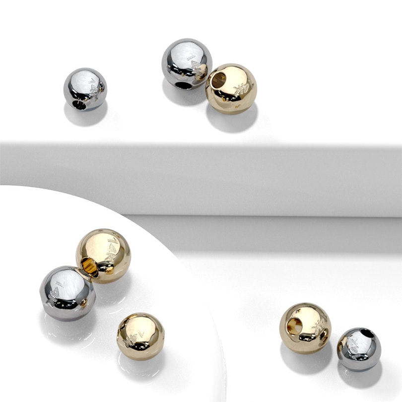 Replacement ball made of 14k gold Body Piercing