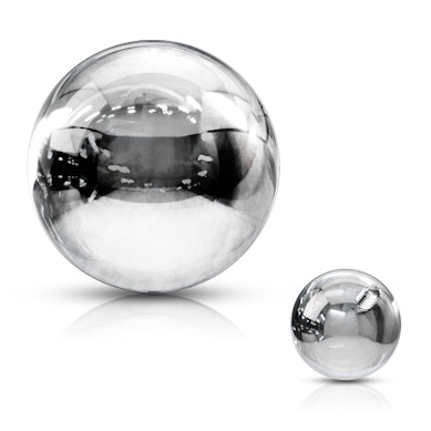 Ball made of surgical steel with thread