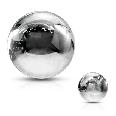 Ball with thread made of titanium