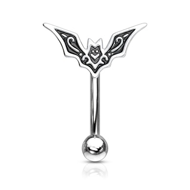 Curved barbell with a bat top