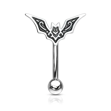 Curved barbell with a bat top